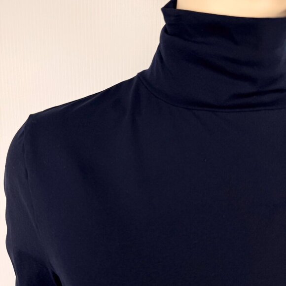 ST. JOHN CAVIAR Collection Navy Blue Marine Fine Knit Quiet Luxury Sweater S - Picture 8 of 11